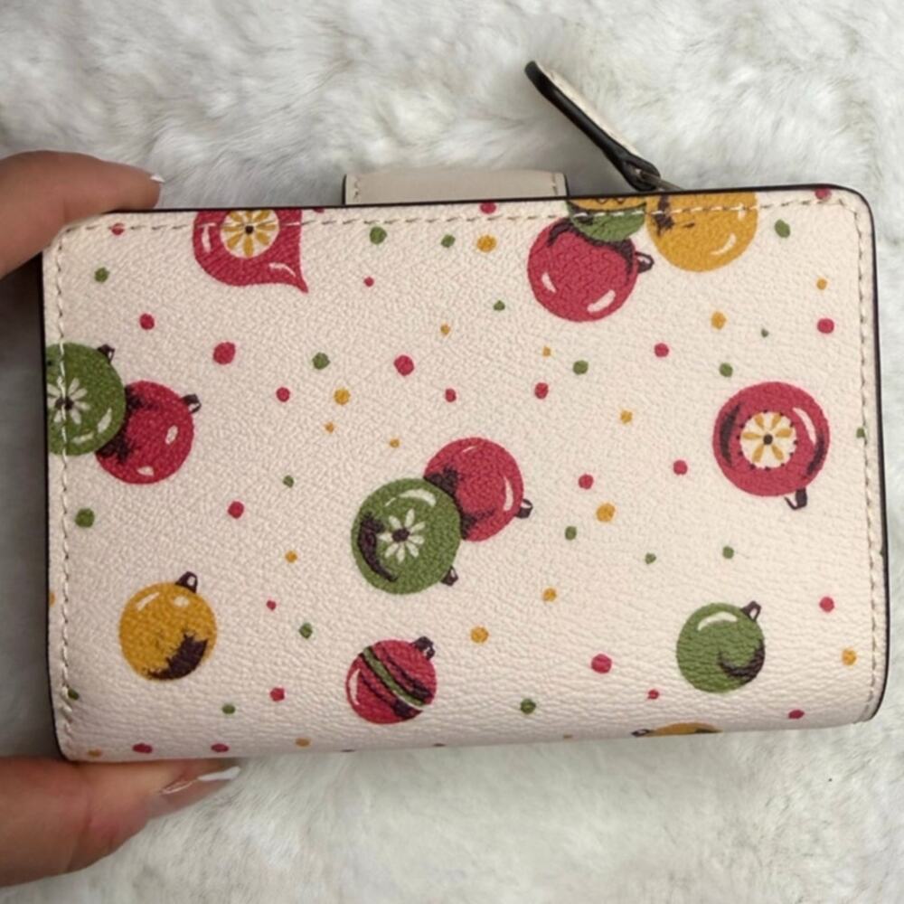 COACH Medium Corner Zip Wallet with Ornament Print - Picture 2 of 8